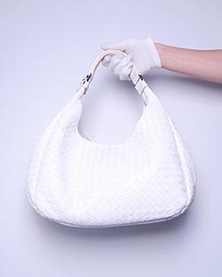 Campana Bag, Leather, White, M, Dustbag, 125787 V0016 9084